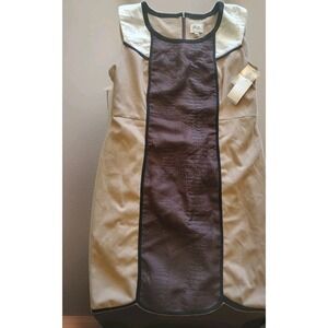 Beige By Eci Women's Size 16 Stretch Sleeveless  Dress Brown And Beige A3